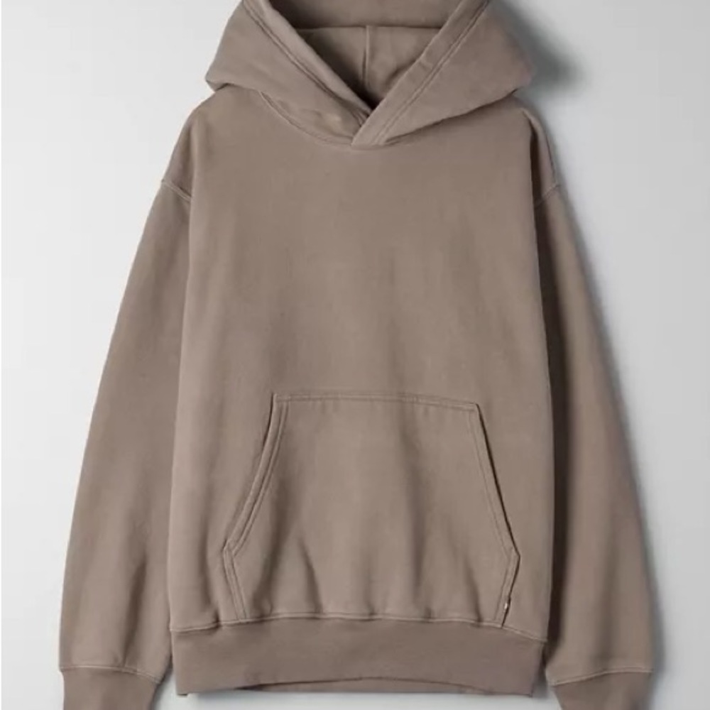 Aritzia Taupe-Brown Pullover Hoodie